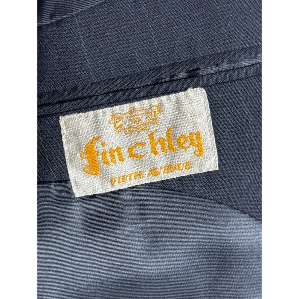 Jonathan Reid Finchley Fifth Avenue Navy Pinstripe‎ Blazer Mens 46R Vintage